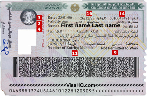 المملكة العربية السعودية تأشيرة